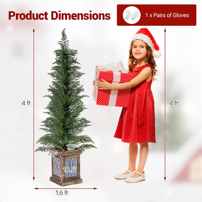 Arbre de Noël artificiel en pot de 122 cm — Lot de 2
