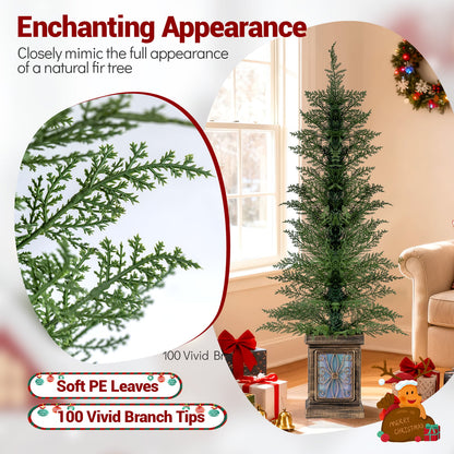Arbre de Noël artificiel en pot de 122 cm — Lot de 2