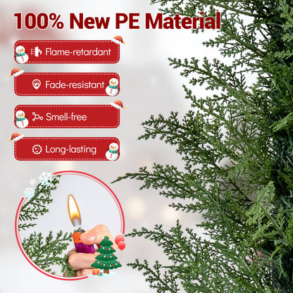 Arbre de Noël artificiel en pot de 122 cm — Lot de 2