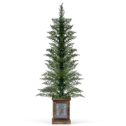 Arbre de Noël artificiel en pot de 122 cm — Lot de 2