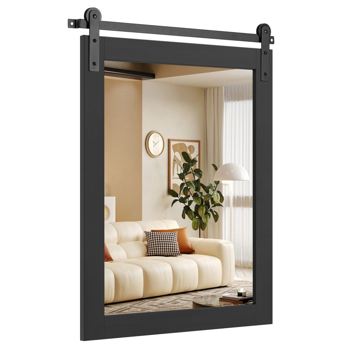 Miroir mural style fermette rectangulaire