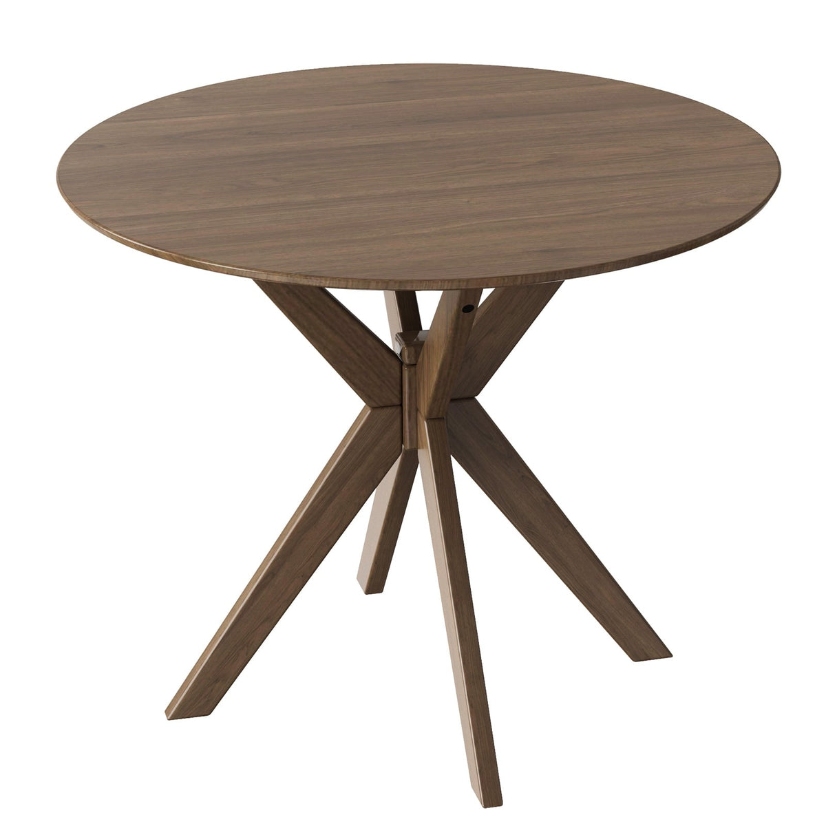 Table à manger ronde en bois piédestal 91 cm