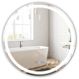 Espejo de baño de pared antivaho LED 81 cm