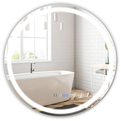 Miroir de salle de bains mural anti-buée LED 81 cm