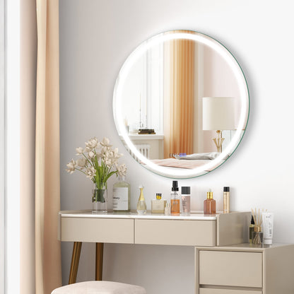 Miroir de salle de bains mural anti-buée LED 81 cm