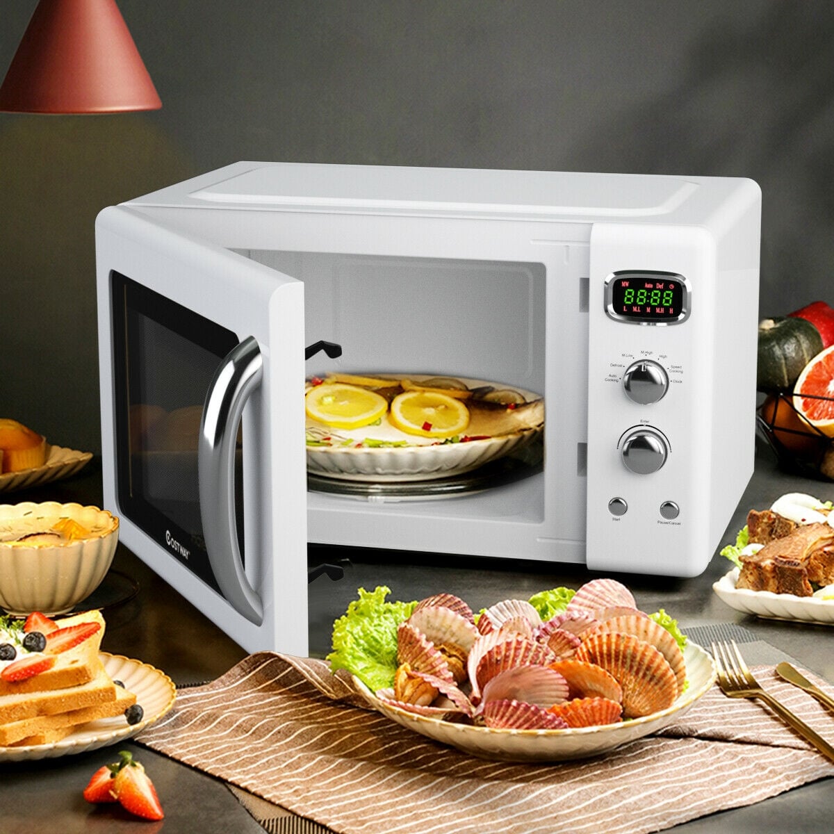 Four à micro-ondes rétro compact 25 L