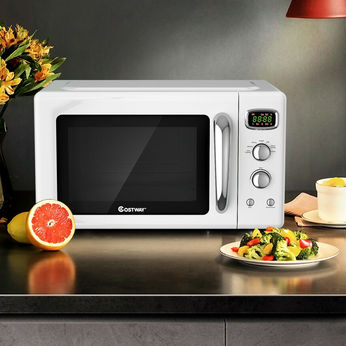 Four à micro-ondes rétro compact 25 L