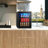 60-Can Beverage Mini Fridge with Glass Door