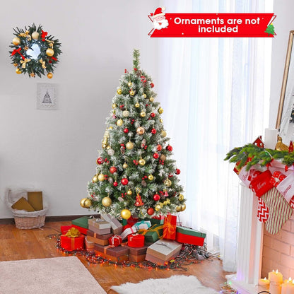 Arbre de Noël artificiel pré-éclairé de 152 cm avec lumières