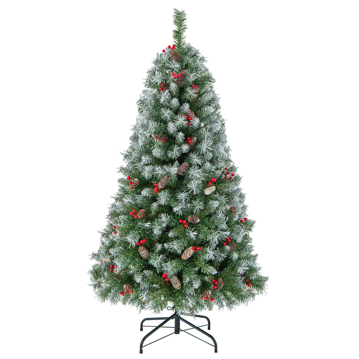 Arbre de Noël artificiel pré-éclairé de 152 cm avec lumières