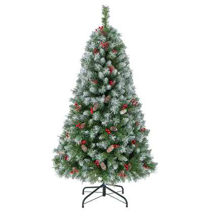 Arbre de Noël artificiel pré-éclairé de 152 cm avec lumières