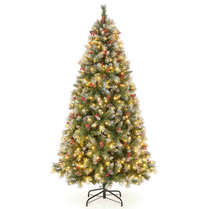 Arbre de Noël artificiel pré-éclairé de 152 cm avec lumières