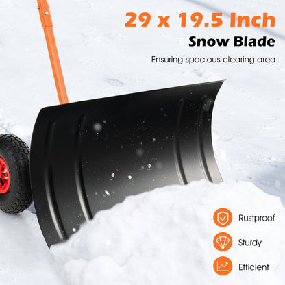 Pousse-neige sur roues 74 cm pour l'entrée