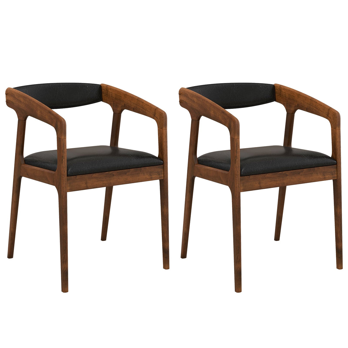 Chaise de salle à manger rembourrée — Lot de 2