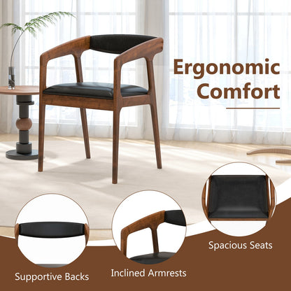 Chaise de salle à manger rembourrée — Lot de 2