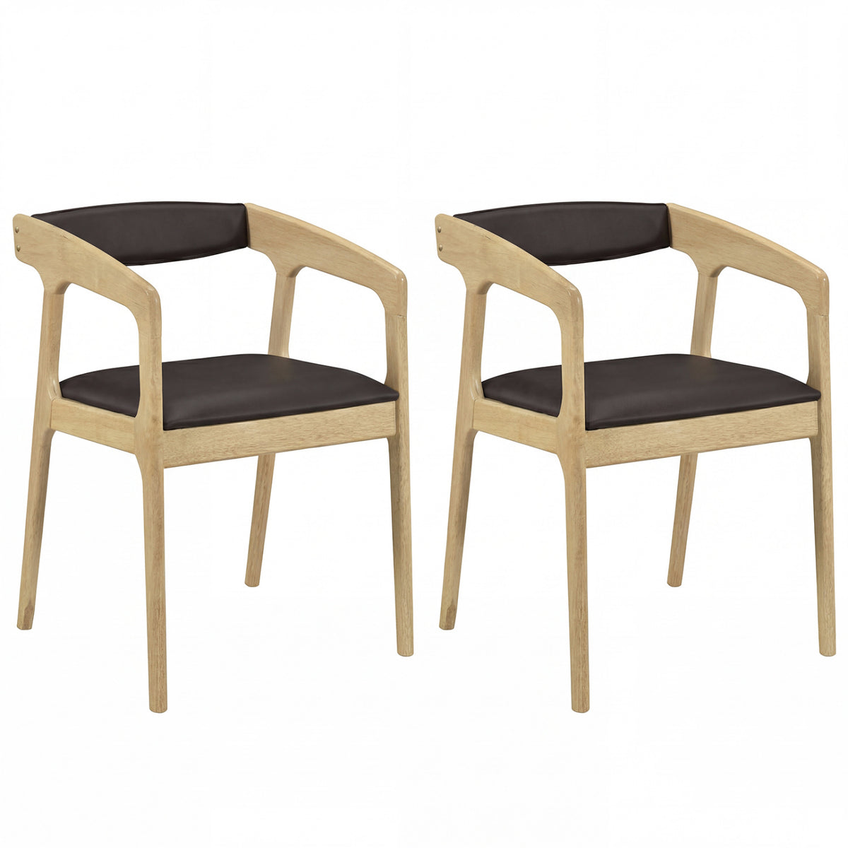 Chaise de salle à manger rembourrée — Lot de 2