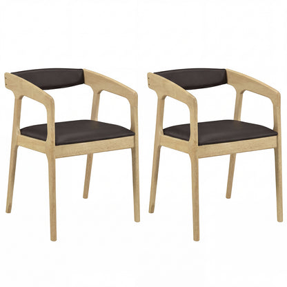 Chaise de salle à manger rembourrée — Lot de 2