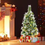 Pre-lit artificial mini Christmas tree 91 cm