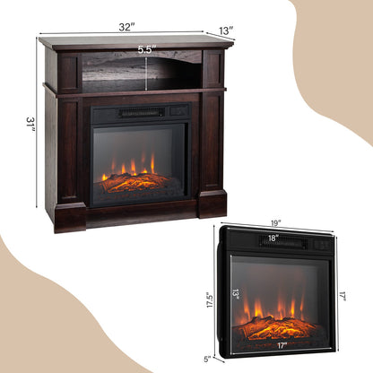 Foyer électrique meuble télé 1400 W de 81 cm