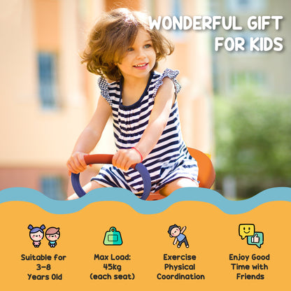 Kids swivel seesaw playground equipment