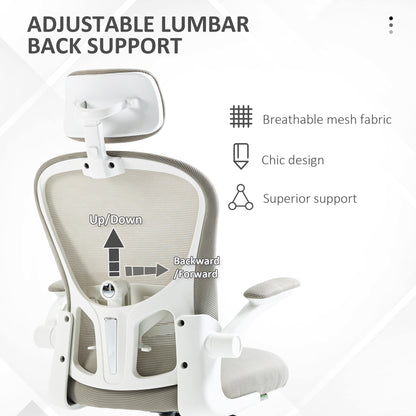 Silla de oficina ergonómica con soporte lumbar 4D