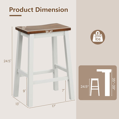 Tabouret de bar selle 62 cm — Lot de 2