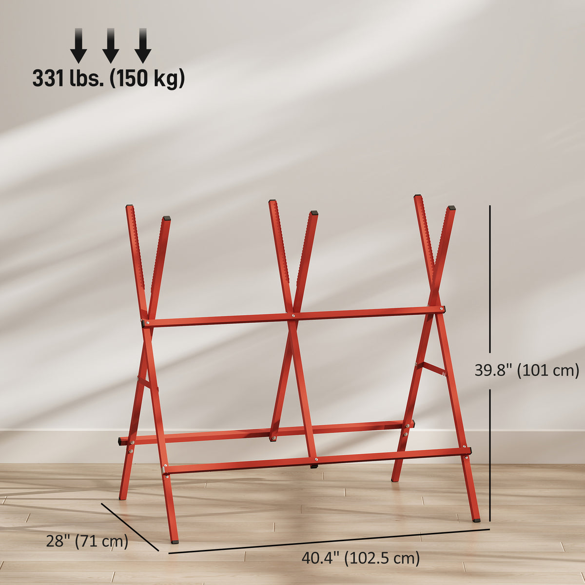 Foldable Heavy Duty Adjustable Metal Sawhorse