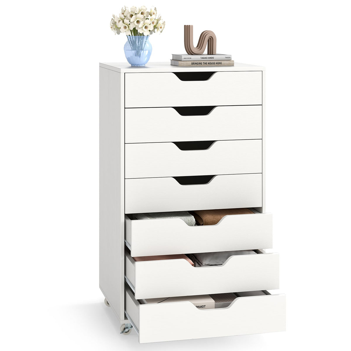 Caisson de rangement 7 tiroirs sur roulettes