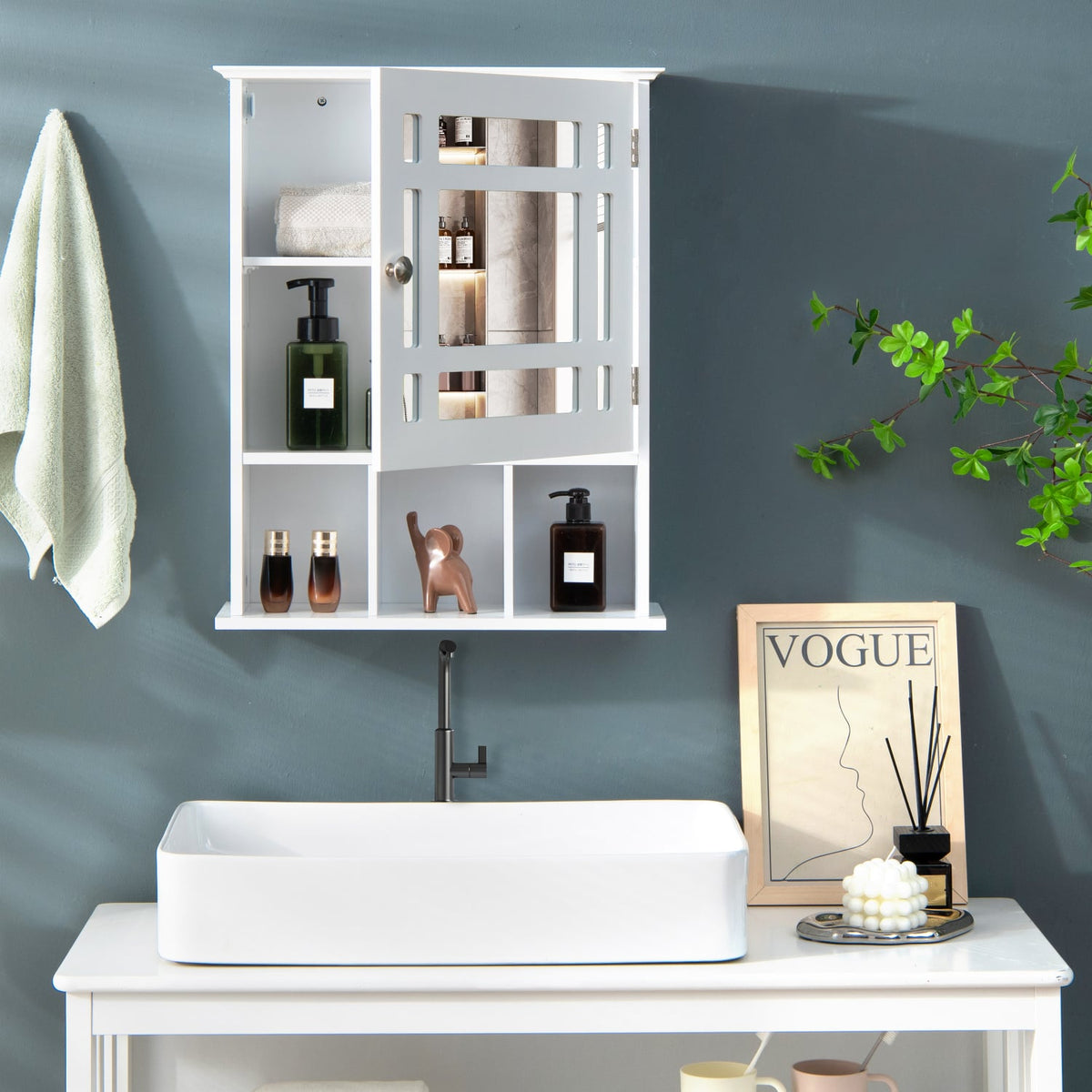 Armoire murale de salle de bain avec miroir