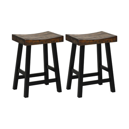 Tabouret de bar en bois massif 74 cm — Lot de 2