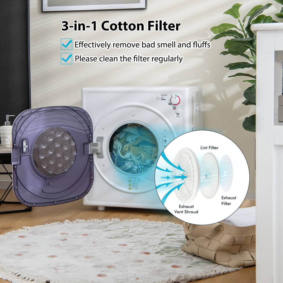 Sécheuse à linge compacte tactile 6 kg