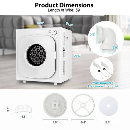 Sécheuse à linge compacte tactile 6 kg