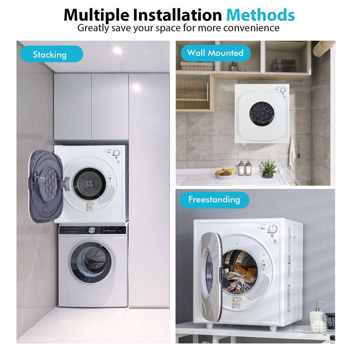 Sécheuse à linge compacte tactile 6 kg