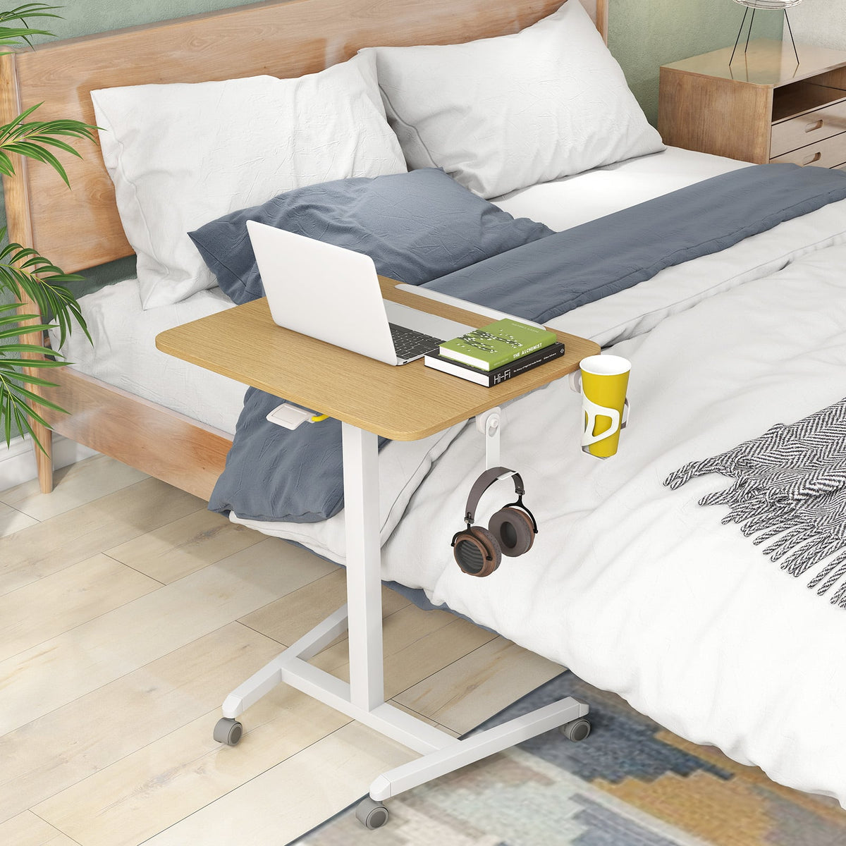 Bureau debout mobile pliant et inclinable