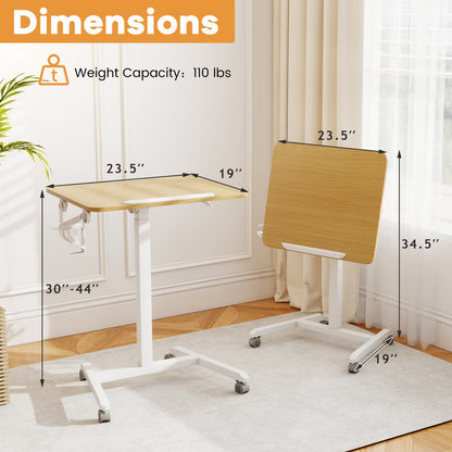 Bureau debout mobile pliant et inclinable