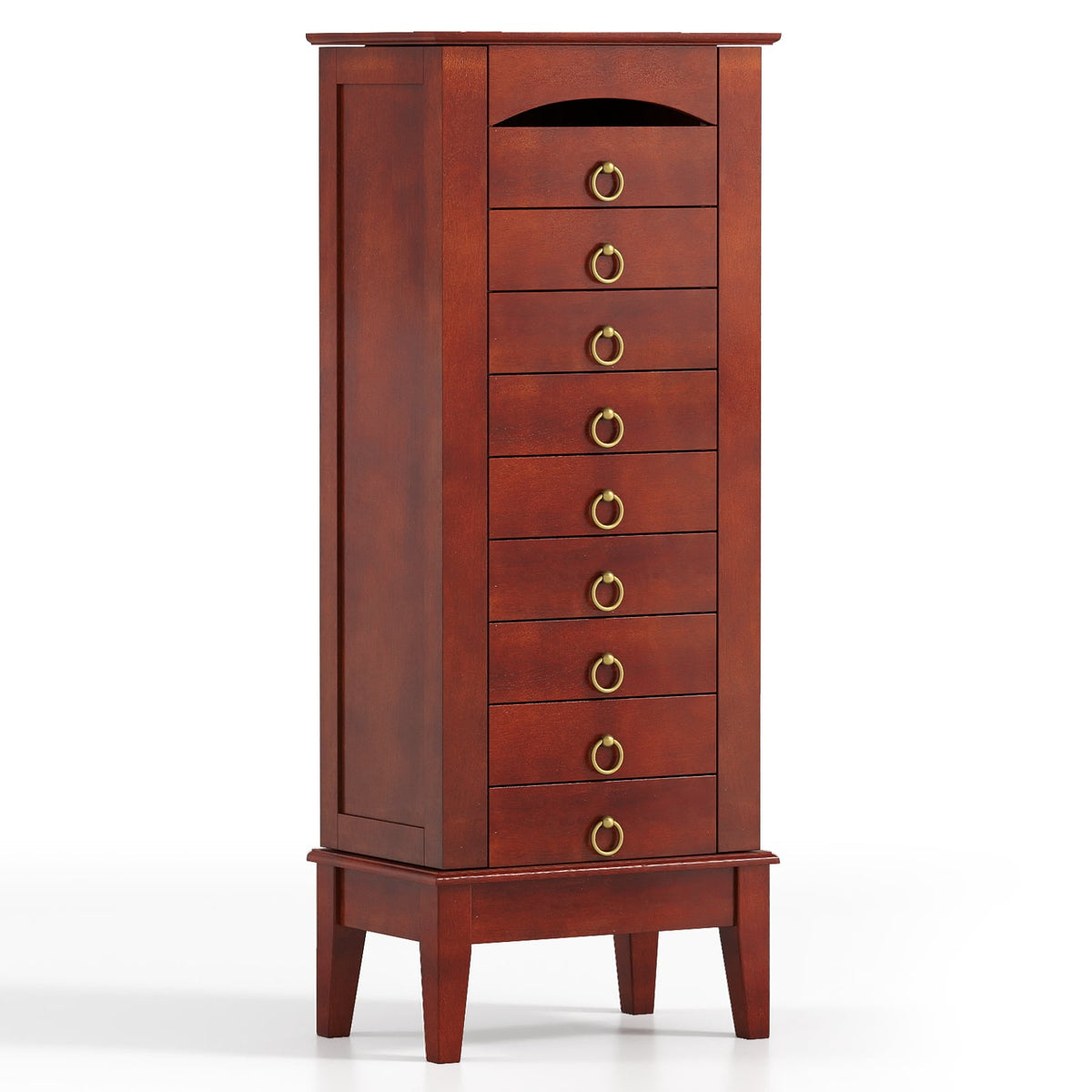 Armoire à bijoux avec miroir et 9 tiroirs