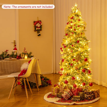 Arbre de Noël artificiel enneigé pré-éclairé articulé
