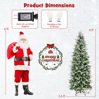 Arbre de Noël artificiel enneigé pré-éclairé articulé