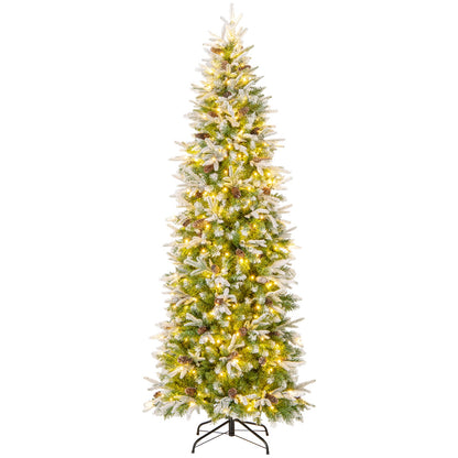 Arbre de Noël artificiel enneigé pré-éclairé articulé