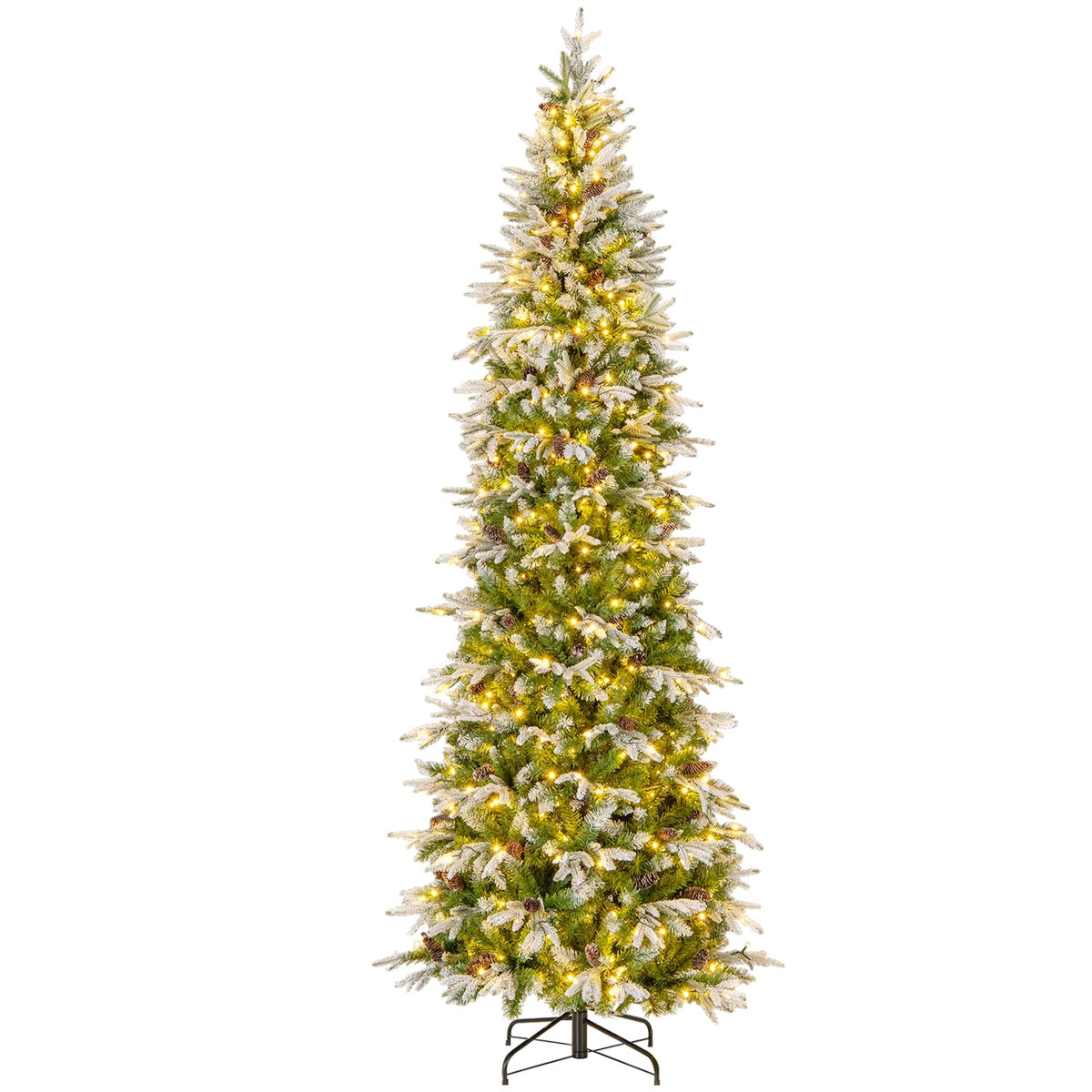 Arbre de Noël artificiel enneigé pré-éclairé articulé