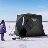 Tienda de pesca sobre hielo aislada para 4 personas