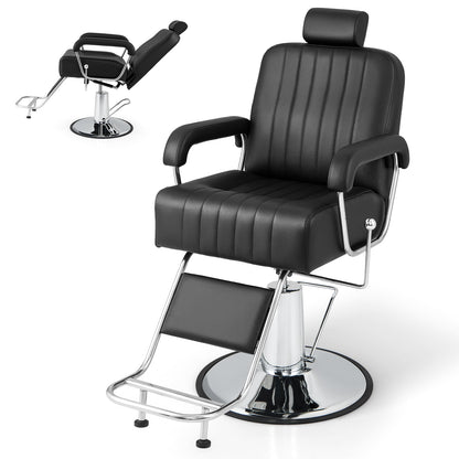 Chaise de barbier hydraulique pivotante inclinable