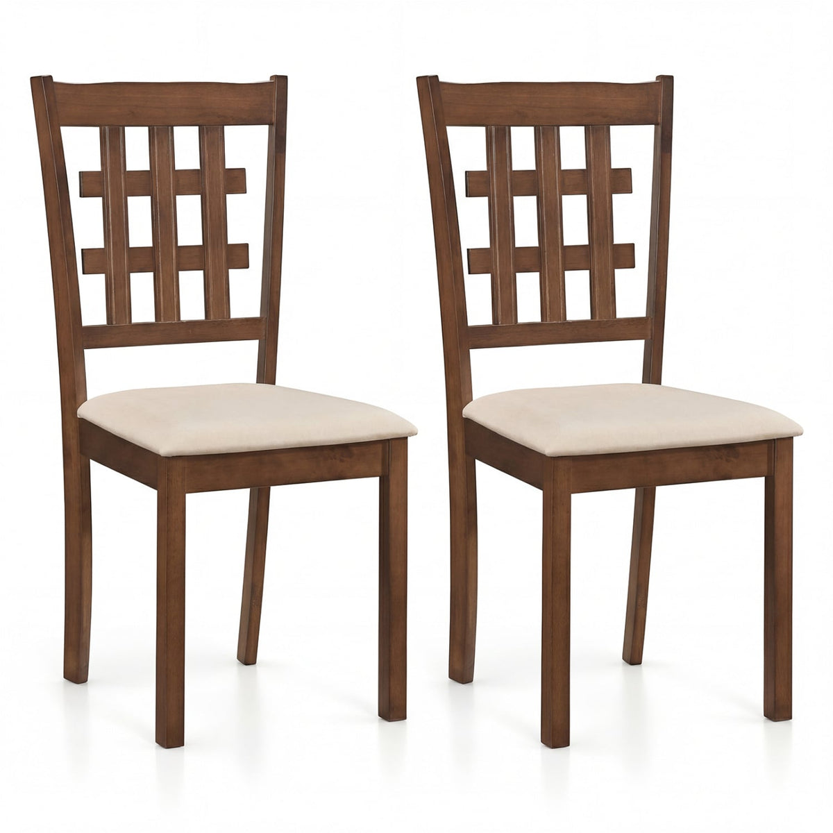 Chaise de salle à manger en bois similicuir — Lot de 2