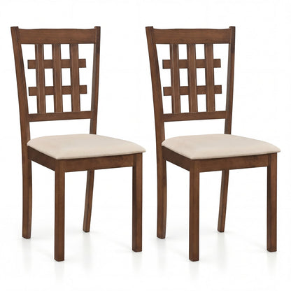 Chaise de salle à manger en bois similicuir — Lot de 2