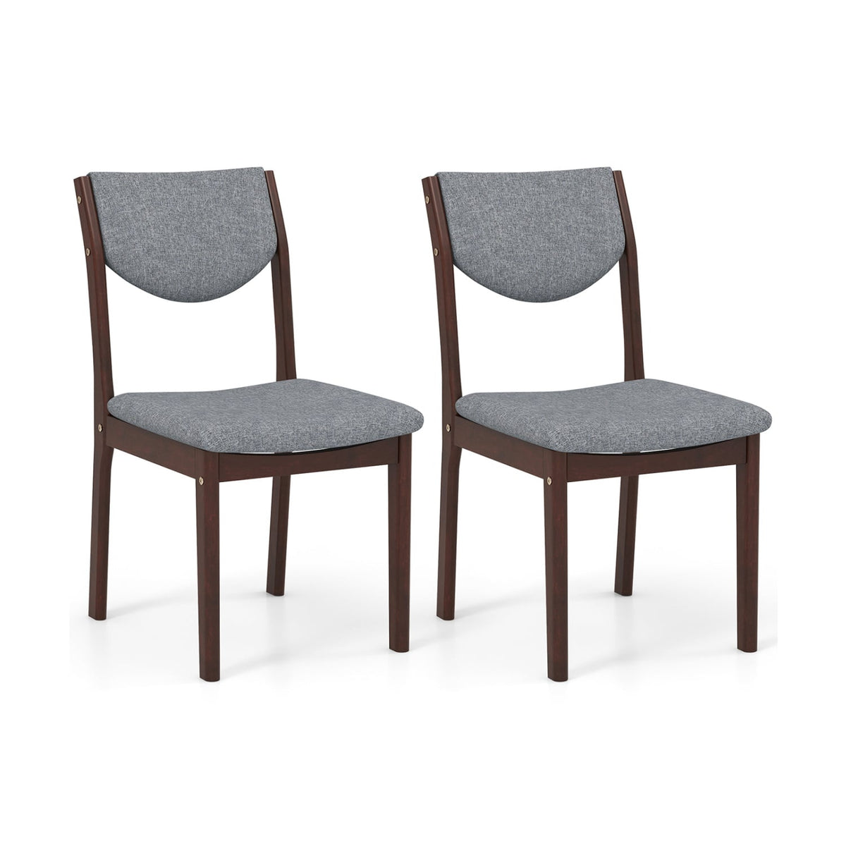Chaise de salle à manger en bois similicuir — Lot de 2