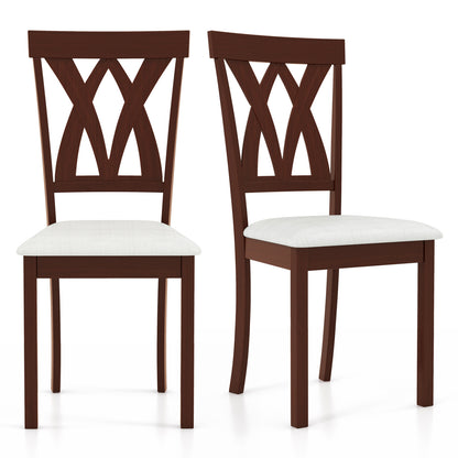 Chaise de salle à manger en bois similicuir — Lot de 2