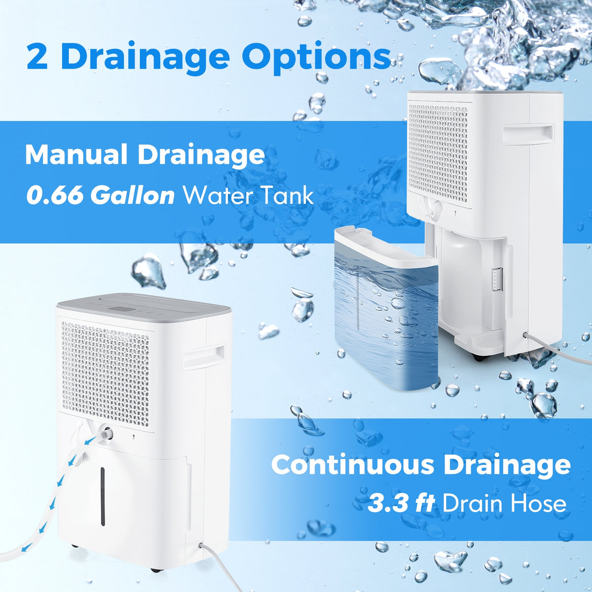 Déshumidificateur intelligent de 25 L pour sous-sol