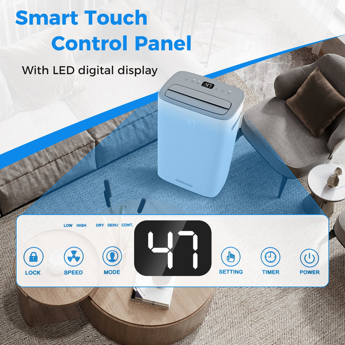 Déshumidificateur intelligent de 25 L pour sous-sol