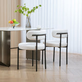 Modern Berber Fleece Dining Chairs Set of 2