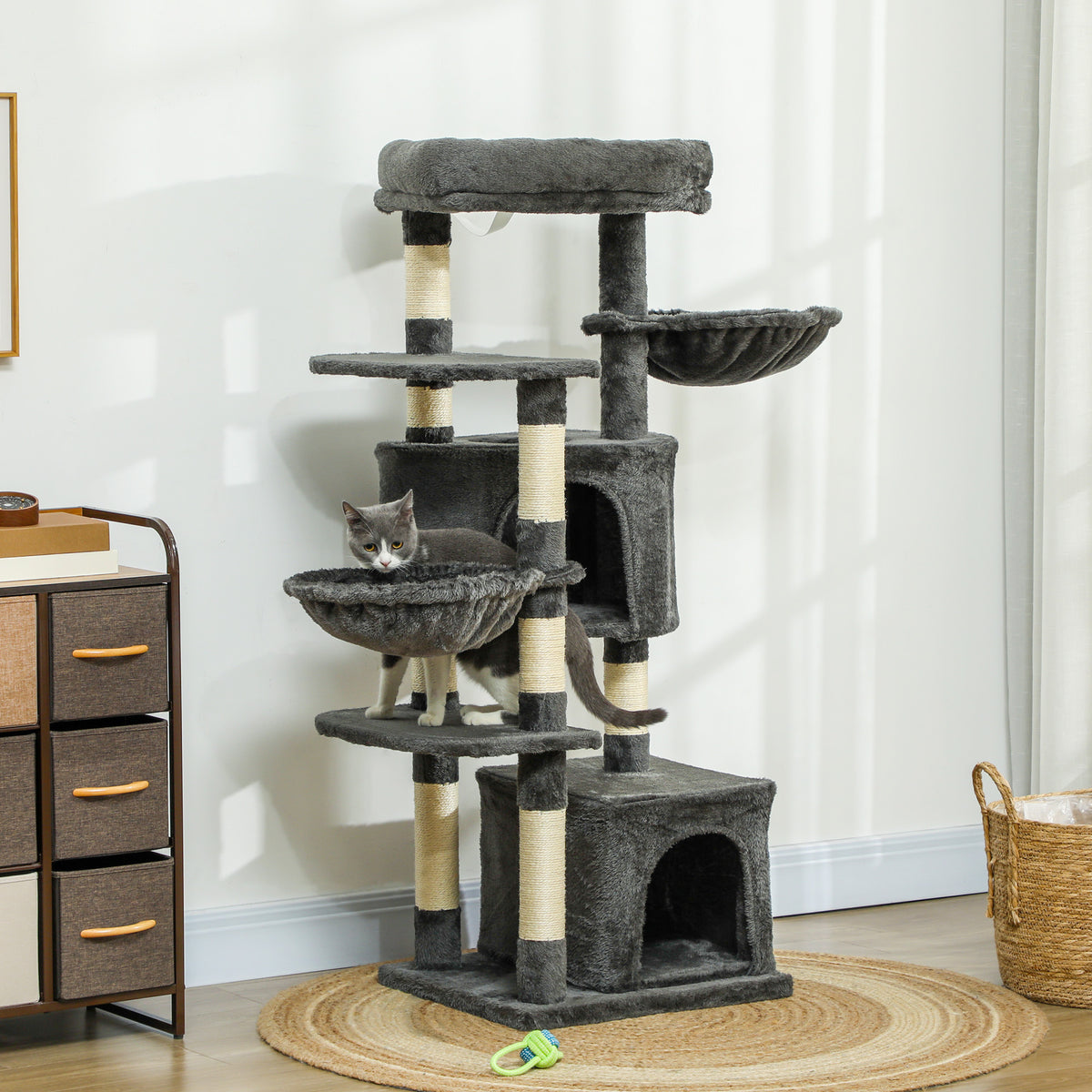 Árbol para gatos de varios niveles de 133 cm